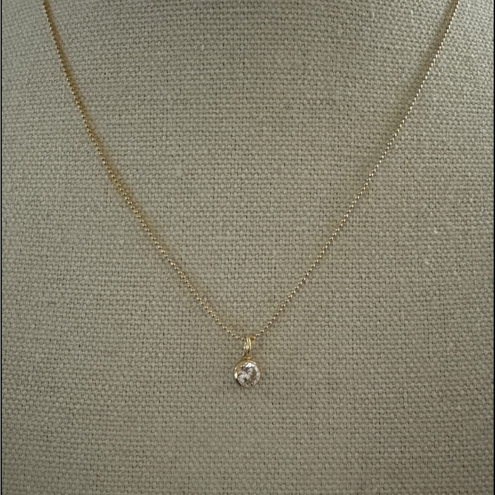 Elegant Gold Necklace with Silver Pendant